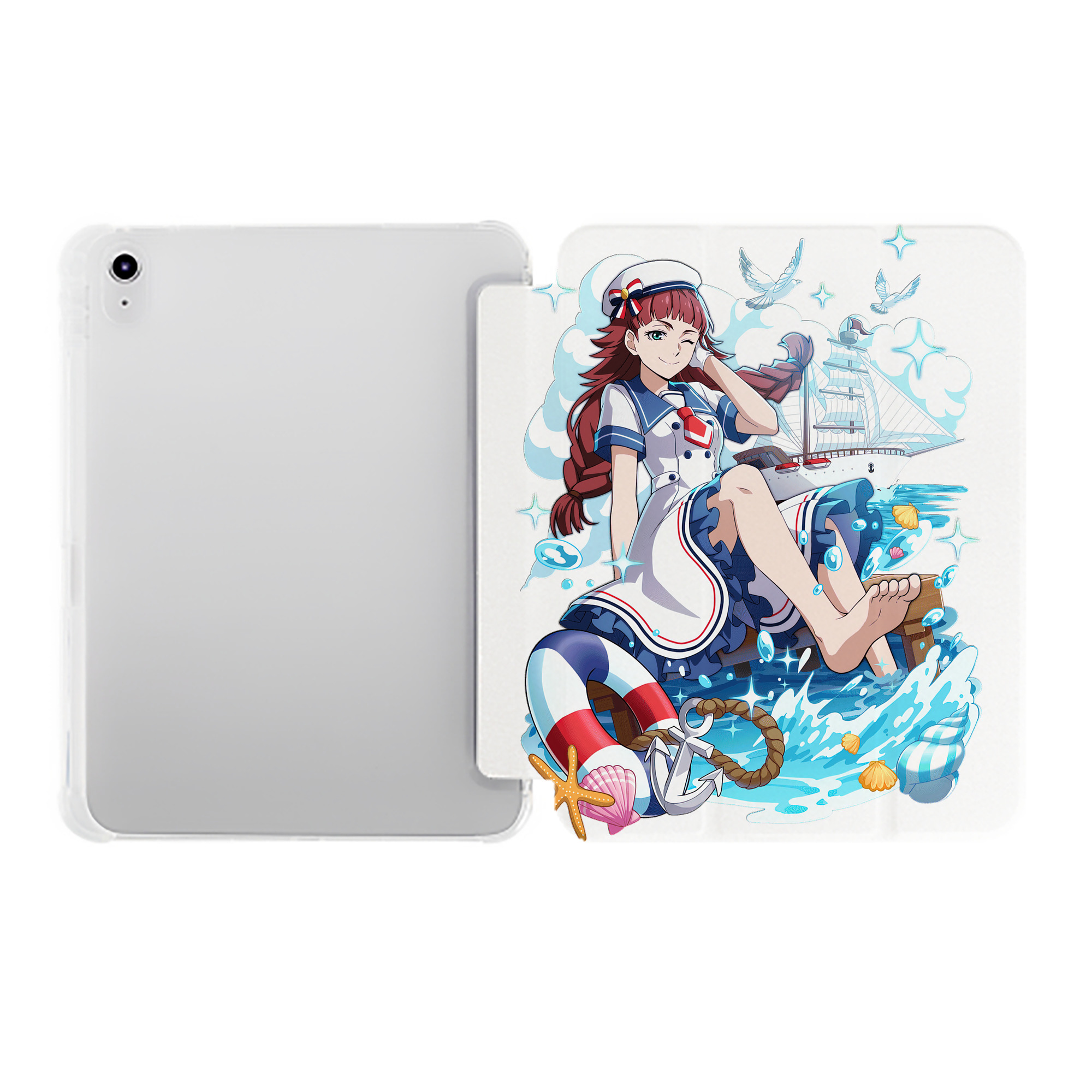 （画像用） 文豪ストレイドッグス Bungo Stray Dogs IPad ケース ペン収納付き 三つ折りスタンド PUレザー×シリコン 対応機種9.5/10.5/10.9インチ